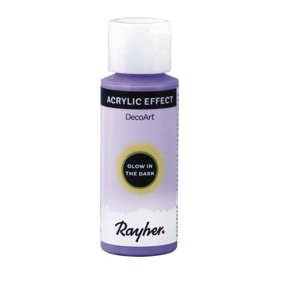 Rayher.	 Glow in the dark barva, lila, 59ml