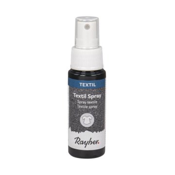 Rayher.	 Sprej za tekstil, črn, 50 ml