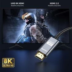 Tech-protect Ultraboost kabel HDMI 2.1 4K / 8K 1m, črna