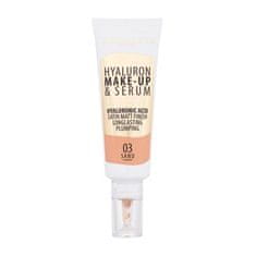 Dermacol Hyaluron Make-Up & Serum negovalen tekoči puder 25 g Odtenek 03 sand