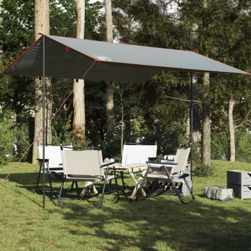 Vidaxl vidaXL Kamperska ponjava, siva in oranžna, 360 x 294 cm, vodoodporna