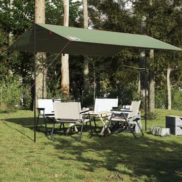 Vidaxl vidaXL Kamperska ponjava, zelena, 400 x 294 cm, vodoodporna