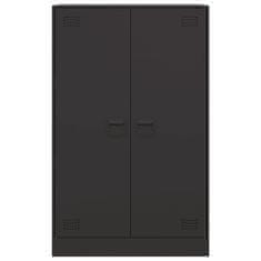 Vidaxl Komoda črna 67x39x107 cm jeklo