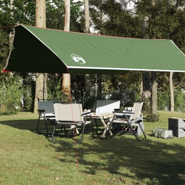 Vidaxl vidaXL Kamperska ponjava, zelena, 500 x 294 cm, vodoodporna