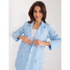 ITALY MODA Ženska jakna s kubičnim cirkonom svetlo modra DHJ-MA-18251.42_407140 Univerzalni