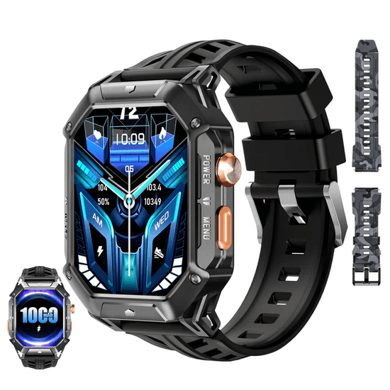 Oukitel BT80 Robustna vodoodporna pametna ura, črne barve