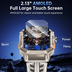 Oukitel BT80 Robustna vodoodporna pametna ura, črne barve