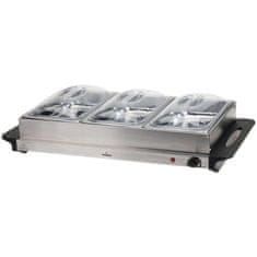 Excellent Electrics 300W električni inox grelnik hrane shefing 3x2000ml