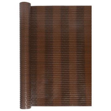 Vidaxl Balkonsko platno rjavo in črno 400x100 cm poli ratan