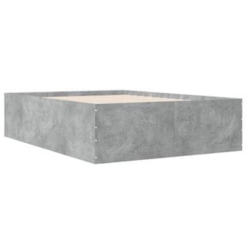 Vidaxl Posteljni okvir betonsko siv 120x190 cm inženirski les