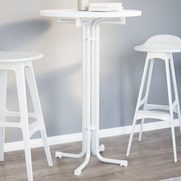 Vidaxl vidaXL Jedilna miza, bela, Ø70x110 cm