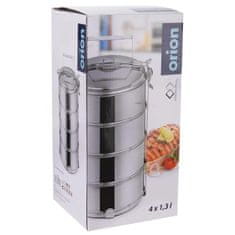 Orion 4x1300 ml inox lunch box posoda za hrano z ročajem
