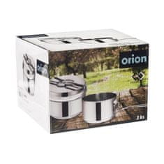 Orion Turistična 3 delna inox lunch box posoda za hrano in kuhanje 1500ml