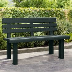 shumee Vrtna klop zelena 110x52x71 cm polipropilen