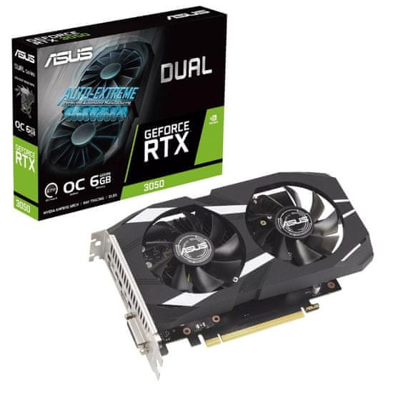 ASUS Dual GeForce RTX 3050 OC 6GB GDDR6 grafična kartica (90YV0K60-M0NA00)