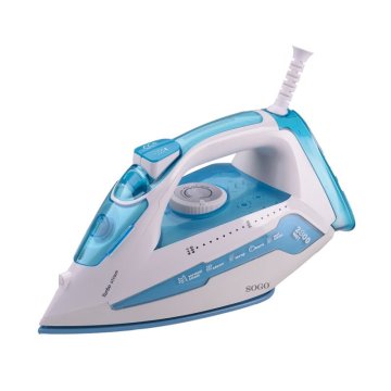 Sogo PARNI LIKALNIK, PROFESIONALNI, S KERAMIČNO PLOŠČO, 0,35 L, 2800 W - MODRI, PLA-SS-6330-B