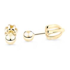 Cutie Jewellery Minimalistični uhani iz rumenega zlata Z5014-30-X-1