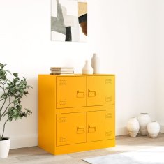 Vidaxl Komoda gorčično rumena 67x39x73 cm jeklo