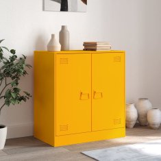 Vidaxl Komoda gorčično rumena 67x39x73 cm jeklo