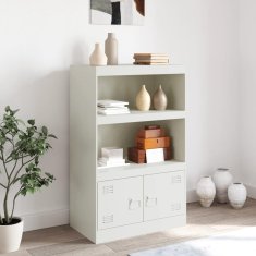 Vidaxl Komoda bela 67x39x107 cm jeklo