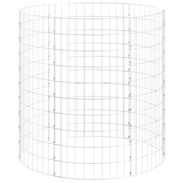 Vidaxl Okrogel gabion pocinkano jeklo Ø100x100 cm