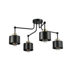 master LED Viseča svetilka 4xE27 za LED IP20 ELZA črna+baker 