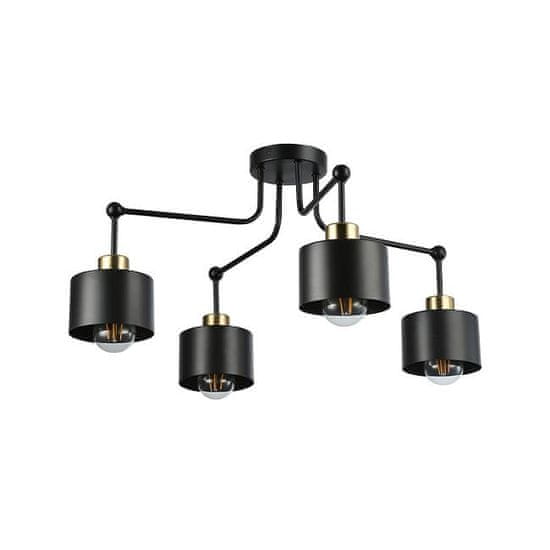 master LED Viseča svetilka 4xE27 za LED IP20 ELZA črna+baker
