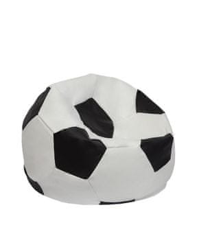 Atelier Del Sofa Vrtna vreča Bean Bag, nogometni otroci Pouf - črna, bela