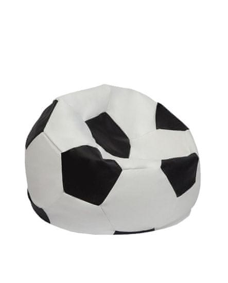 Atelier Del Sofa Vrtna vreča Bean Bag, nogometni otroci Pouf - črna, bela