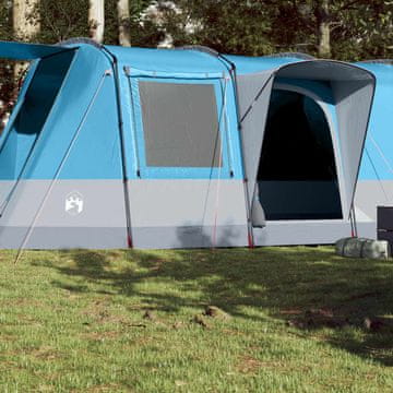 Vidaxl vidaXL Šotor s tunelom za 4 osebe, moder, vodoodporen