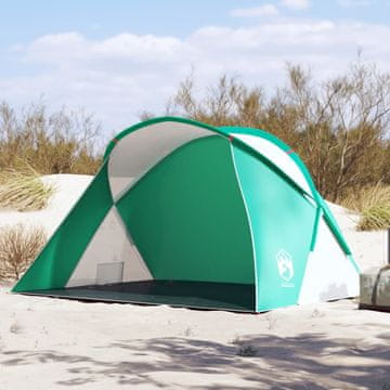 Vidaxl vidaXL Zložljiv šotor za na plažo, zelen, vodoodporen