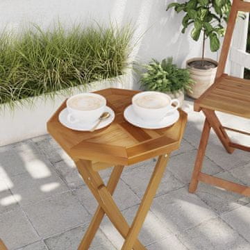 Vidaxl vidaXL Mizna plošča 40x40x2,5 cm osmerokotna masivna tikovina