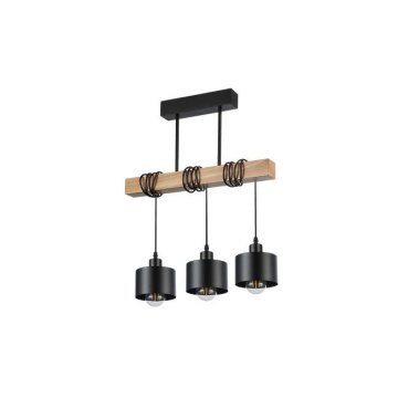 master LED  Viseča svetilka 3xE27 za LED IP20 ELZA jeklo/les