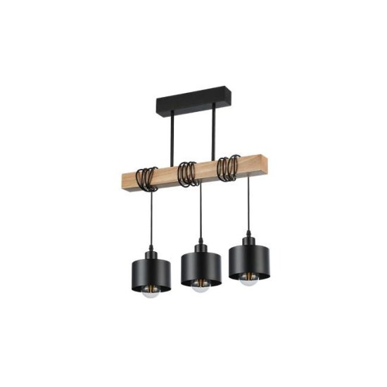 master LED  Viseča svetilka 3xE27 za LED IP20 ELZA jeklo/les