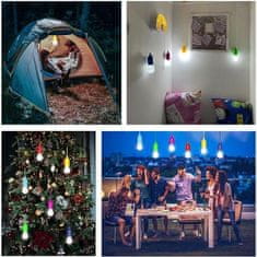 HOME & MARKER® Brezžične žarnice, LED žarnice, Večbarvne žarnice, Okrasitev vrta (4 kosi) | HALOGLO