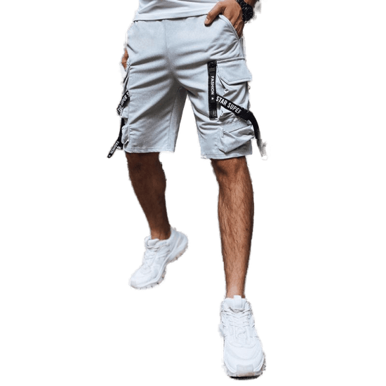Dstreet Moške športne hlače FETA sive barve sx2405