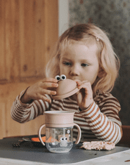 NOUI NOUI Frog Cup® 360° lonček za učenje pitja, 250 ml, roza