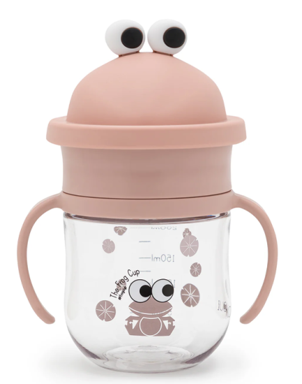 NOUI NOUI Frog Cup® 360° lonček za učenje pitja, 250 ml, roza