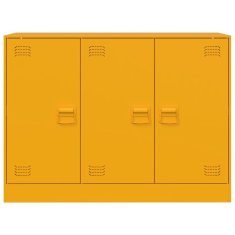 Vidaxl Komoda gorčično rumena 99x39x73 cm jeklo