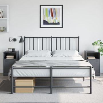 Vidaxl vidaXL Nočne omarice, komplet 2, antracit, 34,5 x 39 x 62 cm, jeklo