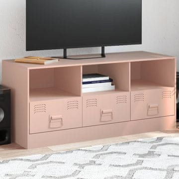 Vidaxl vidaXL TV stojalo roza 99x39x44 cm jeklo