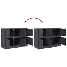 Vidaxl Komoda antracitna 99x39x73 cm jeklo