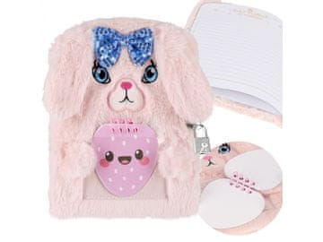 STARPAK Zajček Plišasti dnevnik zapiranje na ključavnico A5/64 strani