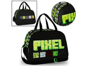 STARPAK Pixel Game Fantovska, prostorna telovadna/potovalna torba za čez ramo 39x16x27 cm