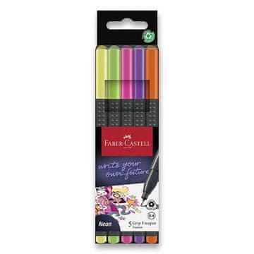 Faber-Castell Fineliner Grip - 5 barv, neon