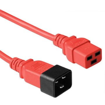MicroConnect Napajalni kabel C20-F do C19M, 0,9 m, rdeč, PE2019R09