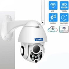 VYZIO® Wifi, Ip, Full-HD, 1080p, 340° Brezžična kamera, Nadzorna kamera, Zunanja kamera, Varnostna kamera, Nočno gledanje (2 kosa) | D2IGICAM 