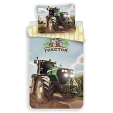 Jerry Fabrics Posteljnina Zeleni traktor