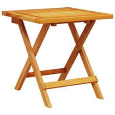 Vidaxl Zložljiv vrtni stol 2 kosa z mizico rdeč trden les