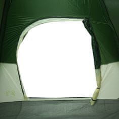 Vidaxl Družinski šotor za 9 oseb zelen vodoodporen